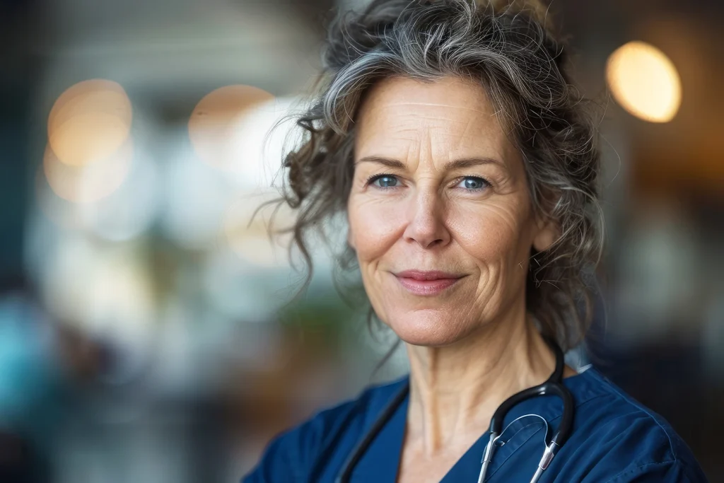 A nurse with stethoscope