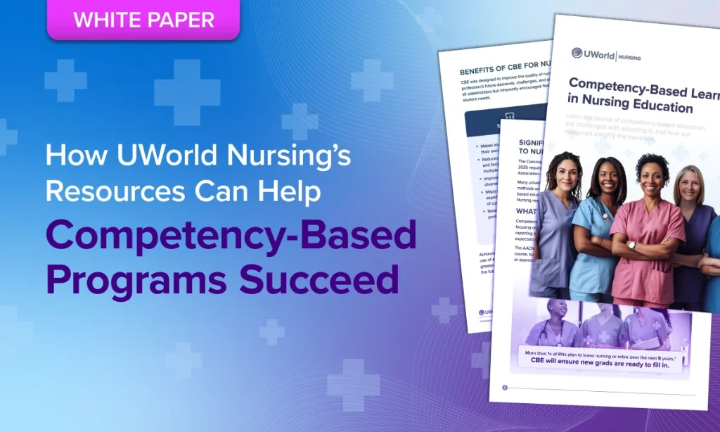 Banner image promoting UWorld’s Competency-based learning whitepaper