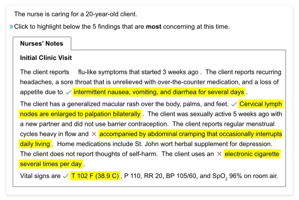UWorld NCLEX QBank case study highlighted important client findings