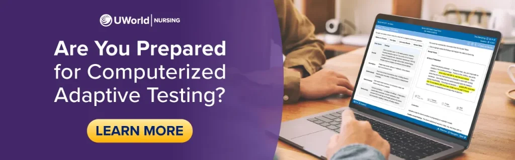 Computerized adaptive testing banner ad